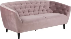 ACTONA GROUP 3-Sitzer »Ria Couch, Sofa,« Samtstoff, Massivholz-Beine, Taschenfederkern, Tufting, mit Armlehnen