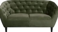 ACTONA GROUP 2-Sitzer »RiaSofa, Couch, Doppelsofa, Loveseat,« Samtstoff, Massivholz-Beine, Taschenfederkern, Tufting, mit Armlehnen
