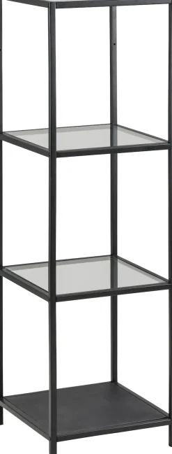 ACTONA GROUP Standregal »Stoke« Regal, aus Metall mit Gläsböden in Leichter Konstruktion, Höhe 119cm