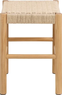 ACTONA GROUP Stuhl »Alvin, Hocker« () Hocker, off-white Papiergeflecht, mit geflochtenem Muster, 35x35x45cm