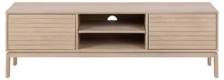 ACTONA GROUP TV-Schrank »Linley TV-Tisch, Lowboard, Fernsehtisch,« Eichenfurnier, 2 Türen, 2 Einlegeböden, Lamellenfront, B: 160cm