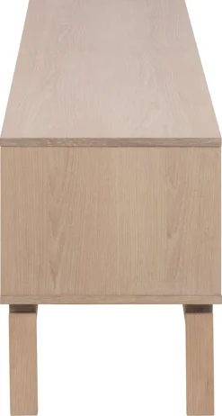 ACTONA GROUP TV-Schrank »Linley TV-Tisch, Lowboard, Fernsehtisch,« Eichenfurnier, 2 Türen, 2 Einlegeböden, Lamellenfront, B: 160cm