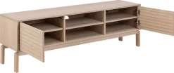 ACTONA GROUP TV-Schrank »Linley TV-Tisch, Lowboard, Fernsehtisch,« Eichenfurnier, 2 Türen, 2 Einlegeböden, Lamellenfront, B: 160cm