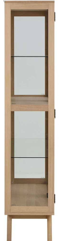 ACTONA GROUP Vitrine »Marte« ölbehandeltes Eiche Furnier, 2 Türen, klar Glas, 94x40x192 cm