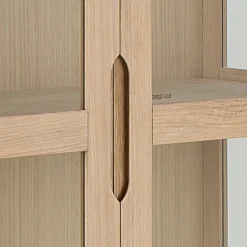 ACTONA GROUP Vitrine »Marte« ölbehandeltes Eiche Furnier, 2 Türen, klar Glas, 94x40x192 cm