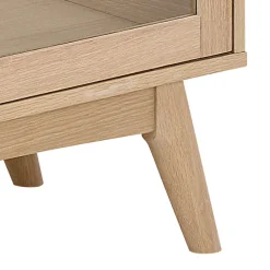 ACTONA GROUP Vitrine »Marte« ölbehandeltes Eiche Furnier, 2 Türen, klar Glas, 94x40x192 cm