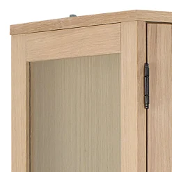 ACTONA GROUP Vitrine »Marte« ölbehandeltes Eiche Furnier, 2 Türen, klar Glas, 94x40x192 cm