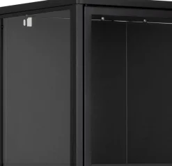 ACTONA GROUP Vitrine »New York« schwarzes Metall, mit Glastüren und 4 Fächern, Höhe 180cm