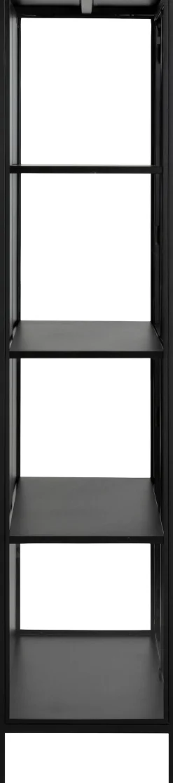 ACTONA GROUP Vitrine »New York« schwarzes Metall, mit Glastüren und 4 Fächern, Höhe 180cm