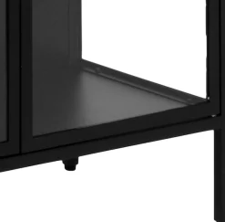 ACTONA GROUP Vitrine »New York« schwarzes Metall, mit Glastüren und 4 Fächern, Höhe 180cm