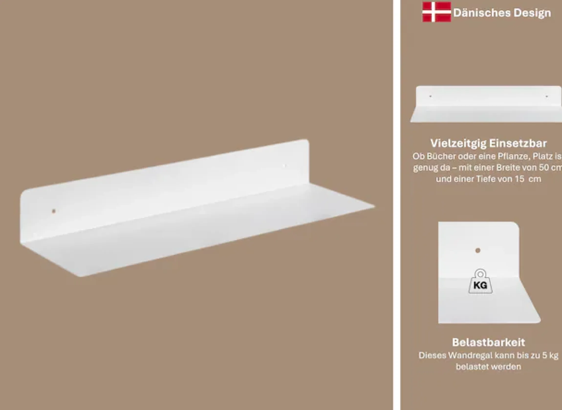 ACTONA GROUP Wandregal »Jonas« VE 1, 1 Stk. tlg. Winkel Metallregal, im industrial Design