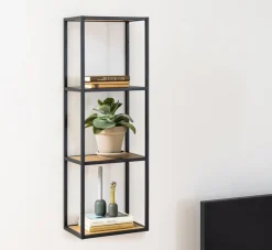 ACTONA GROUP Wandregal Metallgestell im modernen Industrielook, 2 Einlegeböden, Höhe 108 cm