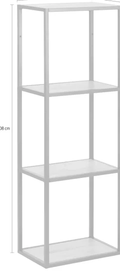 ACTONA GROUP Wandregal Metallgestell im modernen Industrielook, 2 Einlegeböden, Höhe 108 cm