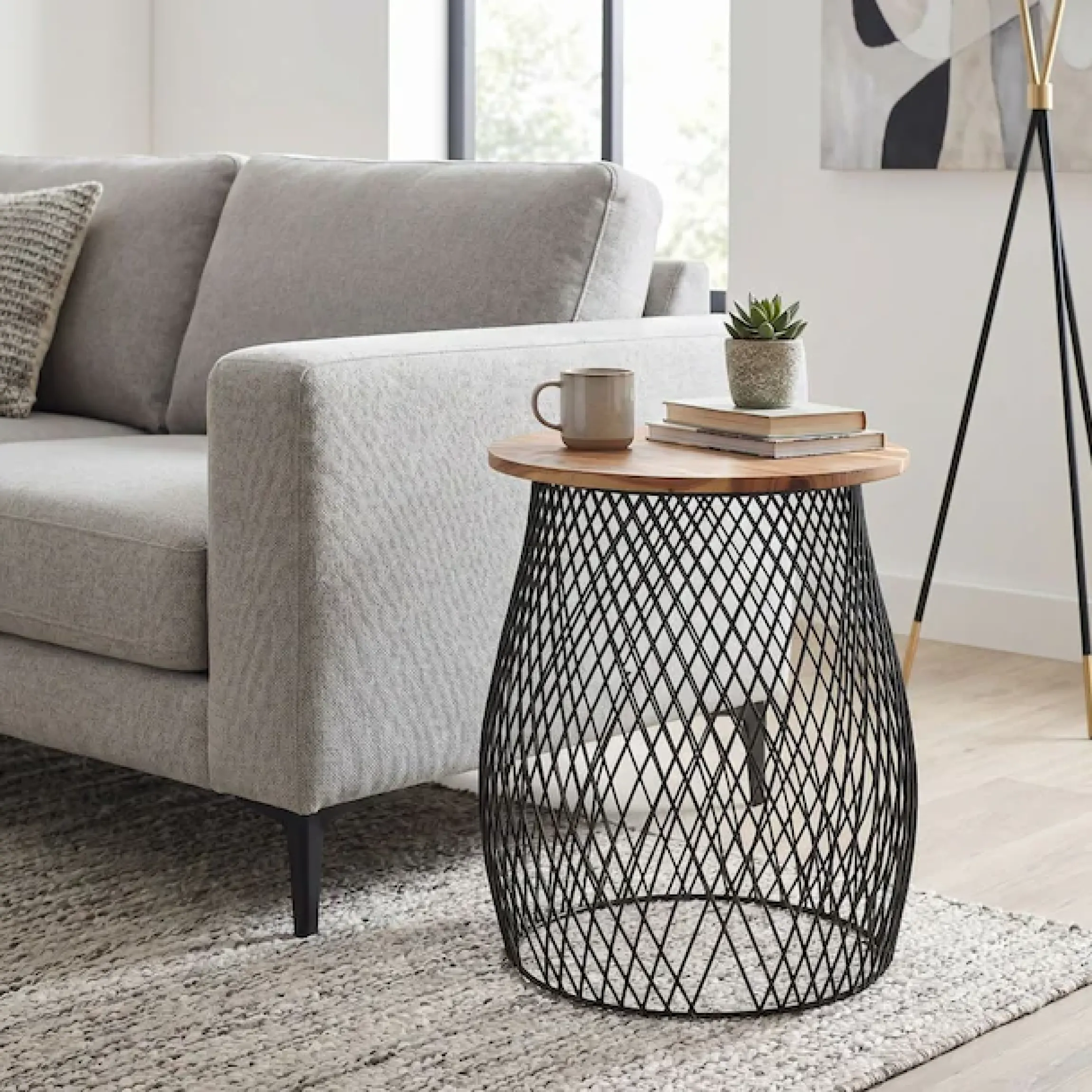 Ambiente Haus Beistelltisch »Urban rundes Beistelltisch käfig -H 50cm« 1 Stk. tlg.