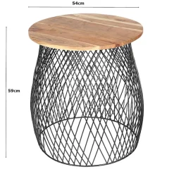 Ambiente Haus Beistelltisch »Urban rundes Beistelltisch käfig -H 50cm« 1 Stk. tlg.