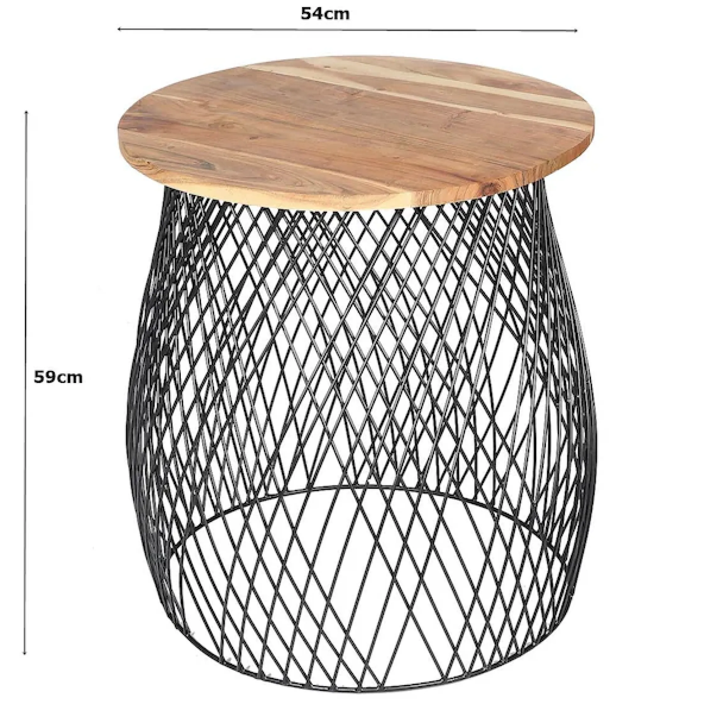 Ambiente Haus Beistelltisch »Urban rundes Beistelltisch käfig -H 50cm« 1 Stk. tlg.
