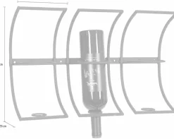 Ambiente Haus Flaschenregal zum Hängen 48 cm