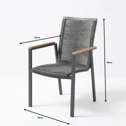 Ambiente Haus Garten-Essgruppe »Garten 8er Set 220x95cm grau« Set, 9 tlg.