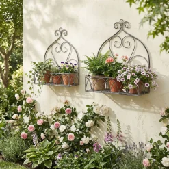 Ambiente Haus Wandregal »Dekoregal 2er Set eckig in grau« 1 Stk. tlg. Wandgestell, Aufbewahrungsregal