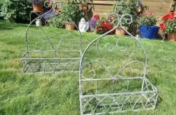Ambiente Haus Wandregal »Dekoregal 2er Set eckig in grau« 1 Stk. tlg. Wandgestell, Aufbewahrungsregal
