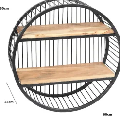Ambiente Haus Wandregal »Urban rundes Wandregal - (H) 60cm« 1 Stk. tlg.