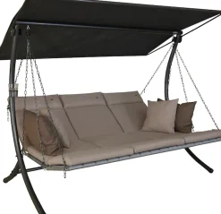 Angerer Freizeitmöbel Hollywoodschaukel »Luxus Smart sand« BxTxH: 210x145x160 cm