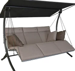 Angerer Freizeitmöbel Hollywoodschaukel »Luxus Smart sand« BxTxH: 210x145x160 cm