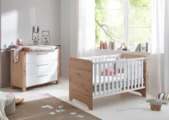 arthur berndt Babymöbel-Set »Babyzimmer Set »Marlon« 2-teilig« Spar-Set, Kinderbett und Wickelkommode, 2 Stk. tlg.