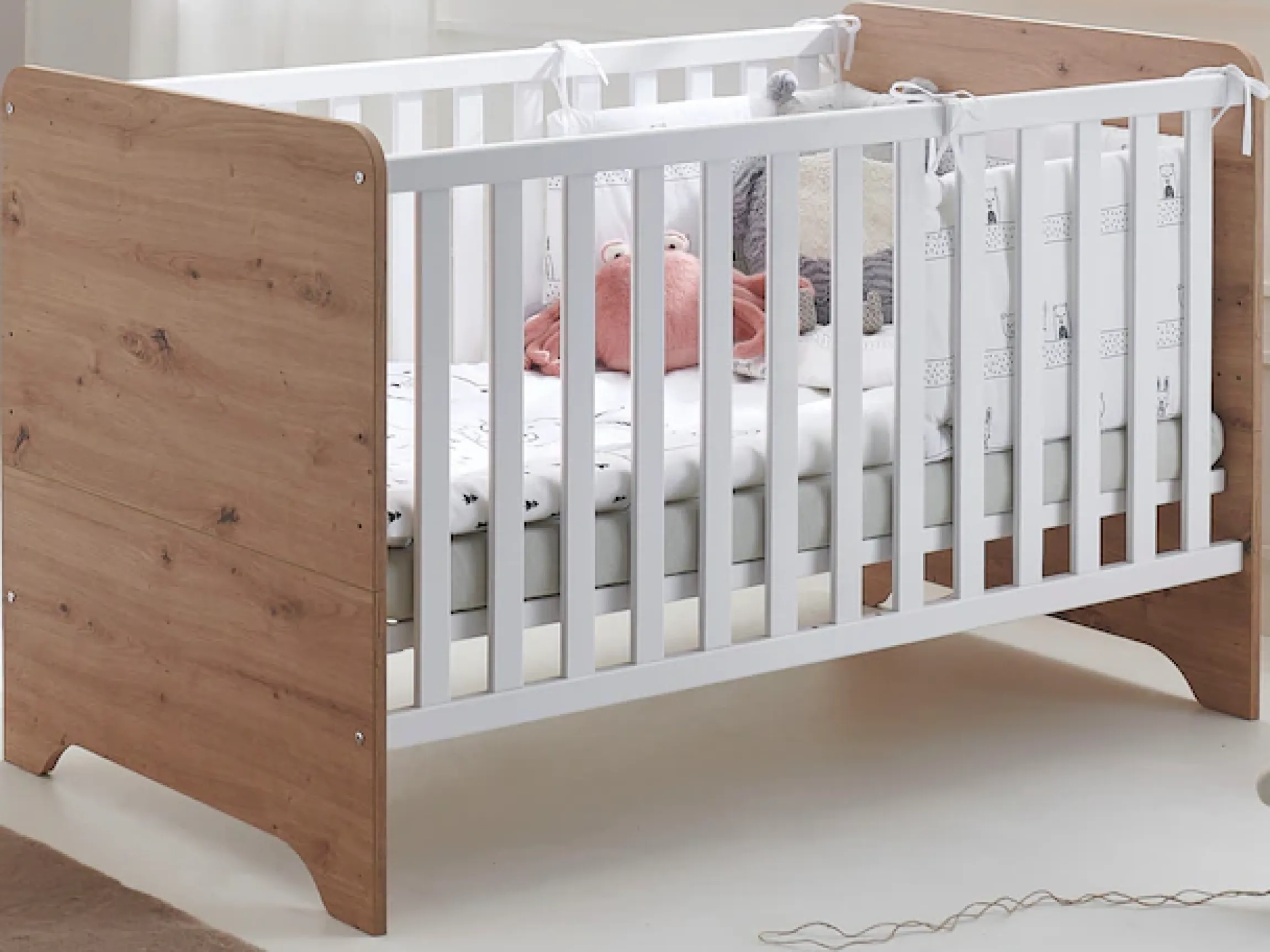 arthur berndt Babymöbel-Set »Babyzimmer Set »Marlon« 2-teilig« Spar-Set, Kinderbett und Wickelkommode, 2 Stk. tlg.