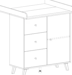 arthur berndt Babymöbel-Set »Babyzimmer Set »Lavea« 2-teilig« Spar-Set, Babymöbel-Set »Lavea« bestehend aus Kinderbett und Wickelkommode,