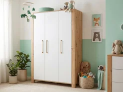 arthur berndt Babyzimmer-Komplettset »Babyzimmer Set »Marlon« 3-teilig« Set, Kleiderschrank, Kinderbett und Wickelkommode, 3 Stk. tlg.