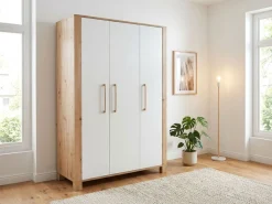 arthur berndt Babyzimmer-Komplettset »Babyzimmer Set »Marlon« 3-teilig« Set, Kleiderschrank, Kinderbett und Wickelkommode, 3 Stk. tlg.
