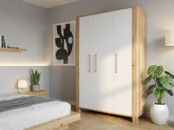 arthur berndt Babyzimmer-Komplettset »Babyzimmer Set »Marlon« 3-teilig« Set, Kleiderschrank, Kinderbett und Wickelkommode, 3 Stk. tlg.