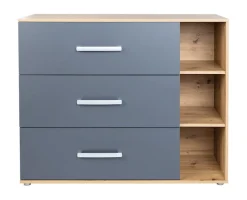 arthur berndt Babyzimmer-Komplettset »Babyzimmer-Set »Alessio« 3-teilig, Anthrazit mit Eiche Artisan Dekor« Set,