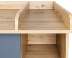 arthur berndt Babyzimmer-Komplettset »Babyzimmer-Set »Alessio« 3-teilig, Anthrazit mit Eiche Artisan Dekor« Set,