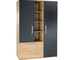 arthur berndt Babyzimmer-Komplettset »Babyzimmer-Set »Alessio« 3-teilig, Anthrazit mit Eiche Artisan Dekor« Set,
