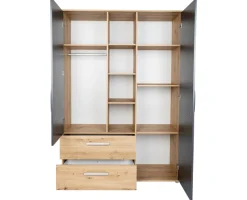 arthur berndt Babyzimmer-Komplettset »Babyzimmer-Set »Alessio« 3-teilig, Anthrazit mit Eiche Artisan Dekor« Set,
