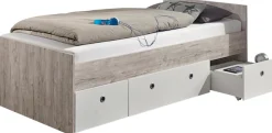arthur berndt Jugendzimmer-Set »Jugendzimmer-Set »Bente« 5-teilig« 5tlg -Schrank, Bett, Schreibtisch, Sideboard, Standregal, 5 tlg. Stauraumstark, pflegeleicht, zeitlos, Made in Germany