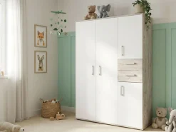 arthur berndt Jugendzimmer-Set »Jugendzimmer-Set »Bente« 5-teilig« 5tlg -Schrank, Bett, Schreibtisch, Sideboard, Standregal, 5 tlg. Stauraumstark, pflegeleicht, zeitlos, Made in Germany