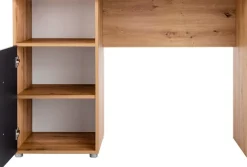 arthur berndt Jugendzimmer-Set »Alessio, Anthrazit mit Artisan Eiche Dekor, viel Stauraum« Set, Kleiderschrank, Bett mit Schubkasten, Schreibtisch, Bücherregal etc., 6 Stk. tlg. mit Melamin-Oberfläche