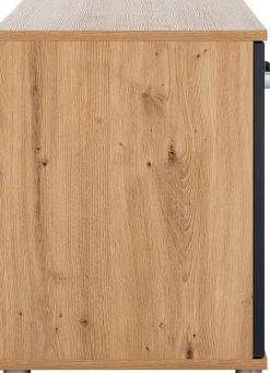 arthur berndt Jugendzimmer-Set »Alessio, Anthrazit mit Artisan Eiche Dekor, viel Stauraum« Set, Kleiderschrank, Bett mit Schubkasten, Schreibtisch, Bücherregal etc., 6 Stk. tlg. mit Melamin-Oberfläche