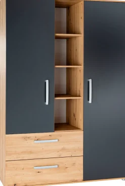 arthur berndt Jugendzimmer-Set »Alessio« Set, Kleiderschrank mit Schubfächern, Regalelement, geräumiger Auszug, 4 Stk. tlg. mit Melamin-Oberfläche