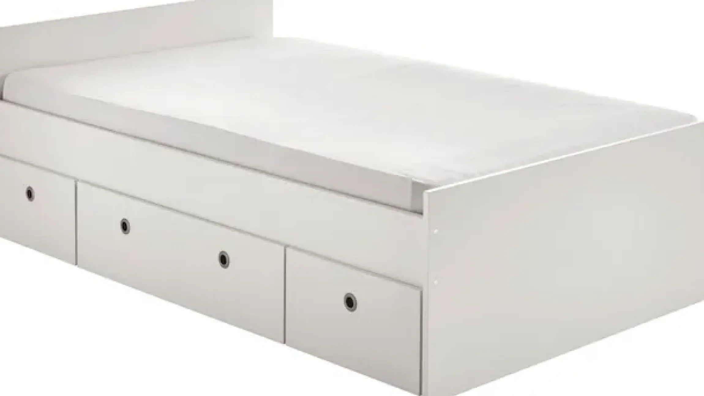 arthur berndt Stauraumbett »Rosanna, Jugendbett mit viel Stauraum, 2 Breiten (90cm + 120cm)« mit Melamin-Oberfläche, 3 Schubkästen auf Rollen, MADE IN GERMANY