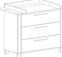 arthur berndt Wickelkommode »Wickelkommode »Marlon« mit abnehmbarem Wickelaufsatz« bis 15 kg 115 cm