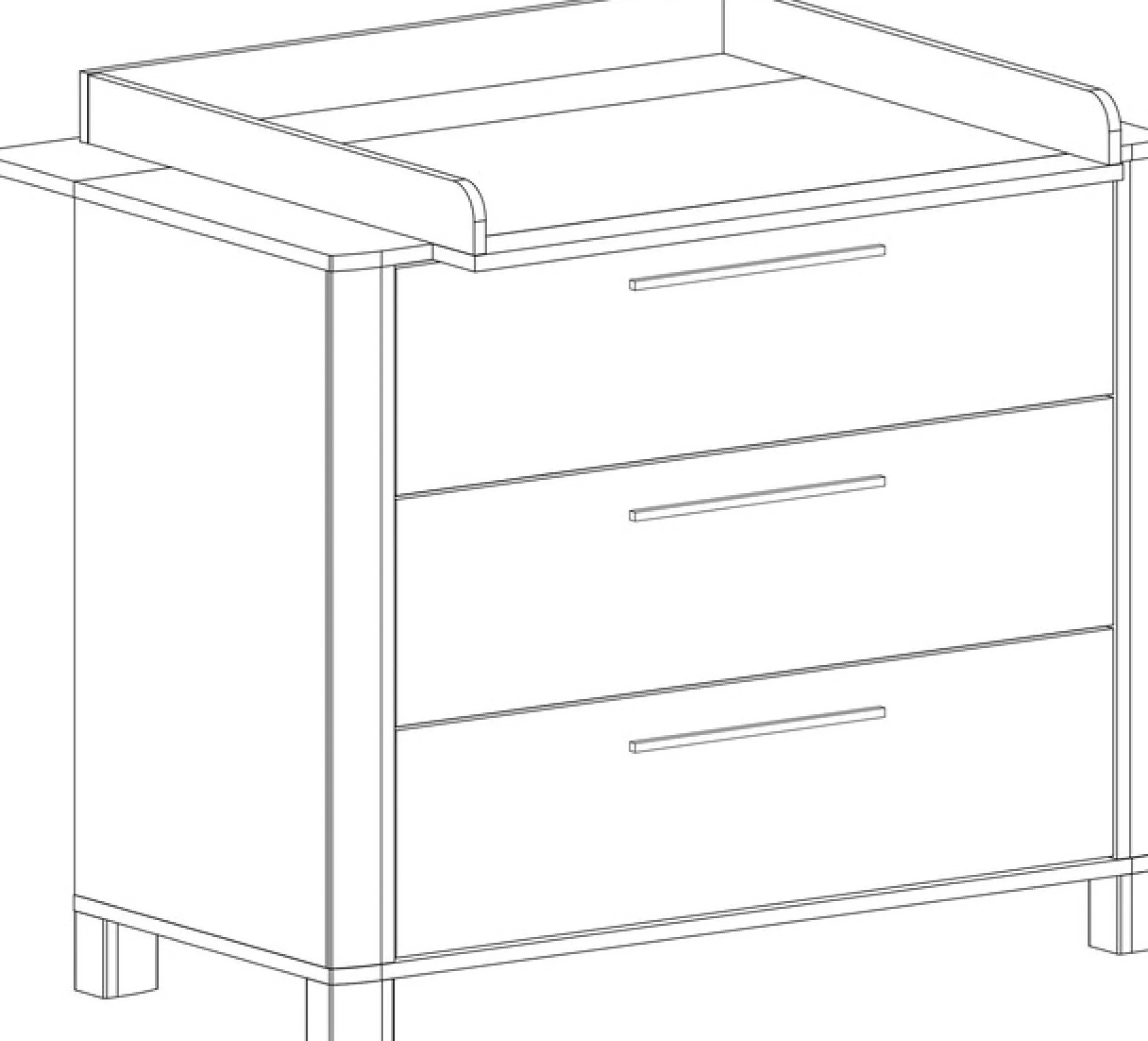 arthur berndt Wickelkommode »Wickelkommode »Marlon« mit abnehmbarem Wickelaufsatz« bis 15 kg 115 cm