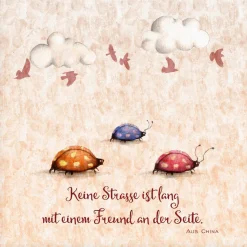 Artland Glasbild »Lebensweisheit Freunde« Tiere 1 Stk. tlg. in verschiedenen Größen
