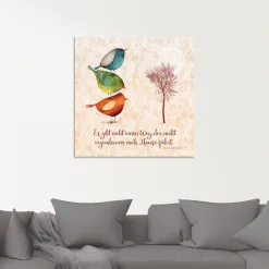 Artland Glasbild »Lebensweisheit Zu Hause« Tiere 1 Stk. tlg. in verschiedenen Größen