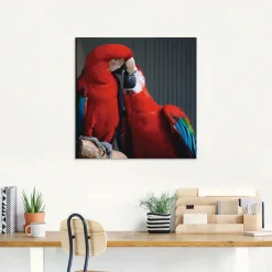 Artland Glasbild »Papageien« Vögel 1 Stk. tlg. in verschiedenen Größen