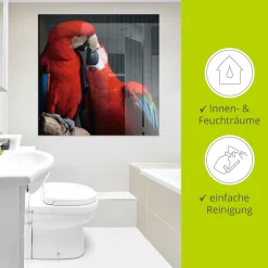 Artland Glasbild »Papageien« Vögel 1 Stk. tlg. in verschiedenen Größen