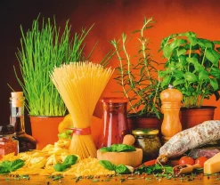 Artland Küchenrückwand »Mediterranes und italienisches Essen« Alu Spritzschutz mit Klebeband, einfache Montage